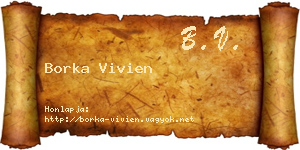Borka Vivien névjegykártya
